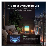 BAZAR - Govee Table Lamp 2 RGBW Akumulátorová lampa s reproduktorem - zvuk od JBL - Poškozený obal (Komplet)
