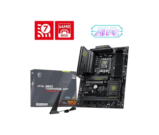 MSI MB Sc AM5 MAG B850 TOMAHAWK WIFI, AMD B850, 4xDDR5, WiFi, 1xHDMI