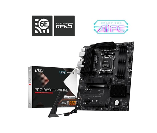 MSI MB Sc AM5 PRO B850-S WIFI6E, AMD B850, 4xDDR5, WiFi, 1xHDMI, 1xDP