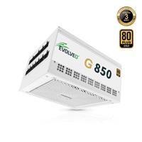 EVOLVEO G850 zdroj 850W, 80+ GOLD, ATX 3.1, aPFC, 140 mm ventilátor, záruka 3 roky, bílý