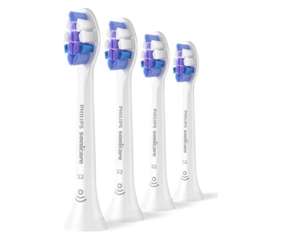 Philips HX6054/87 Sonicare Sensitive S2 4 ks, náhradní hlavice, standardní hlavice, nasazovací, bílá
