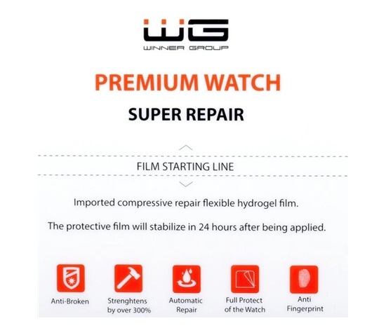 WG Ochranná fólie Premium 500 6A Dry/hodinky AirFlex 3 Rizz It! Golden/Silver/watch