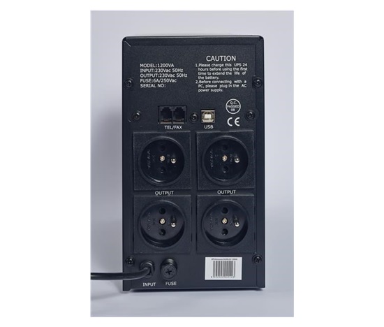 BAZAR - EUROCASE UPS EA200LED 1200VA line interactive, poškozený obal
