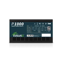 EVOLVEO P1000 zdroj 1000W, 80+ PLATINUM, ATX 3.1, aPFC, 140 mm ventilátor, 3 roky záruka, černý
