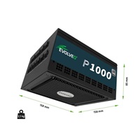 EVOLVEO P1000 zdroj 1000W, 80+ PLATINUM, ATX 3.1, aPFC, 140 mm ventilátor, 3 roky záruka, černý