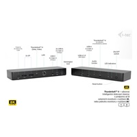 i-tec Thunderbolt 4 Intelligent Dual Display Docking Station, Power Delivery 90W