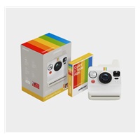 BAZAR - Polaroid Now Gen 3 Pebble White bundle with Color Film (8 photos) - Poškozený obal (Komplet)