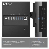 MSI PC AiO Modern AM273QP AI 1UMG-424XEU, Ultra 7 155H, 27" WQHD, Anti-Glare, 16GB, 1TB SSD, N/A, No OS, Black
