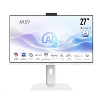MSI PC AiO Modern AM273QP AI 1UM-429XEU, Ultra 7 155H, 27" WQHD, Anti-Glare, 16GB, 512GB SSD, N/A, No OS, White