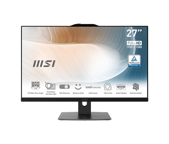 MSI AIO Modern AM272P 1M-1294XEU, Intel Core 5 120U, 27‘‘ FHD, Anti-Glare, 16GB, 512GB SSD, N/A, N/A, White