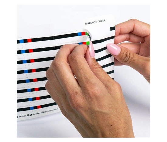 Ozobot samolepky s barevnými kódy