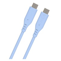 PREMIUMCORD Kabel USB-C na USB-C, 60W, 480Mbps, silikonový, modrý, 1,5m