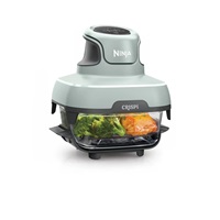 Ninja FN101EUSG Crispi, přenosná horkovzdušná fritéza, 4v1,zelená,příkon 1700 W, skleněné nádoby 1,4 l a 3,8 l, bez PFAS