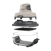 Ninja FN101EUST Crispi, přenosná horkovzdušná fritéza, 4v1, šedá, příkon 1700 W, skleněné nádoby 1,4 l a 3,8 l, bez PFAS