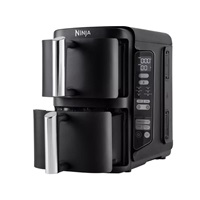 Ninja SL300EU Double Stack horkovzdušná fritéza, 7,6l, černá, 6 funkcí, stohovatelné zásuvky, nepřilnavé