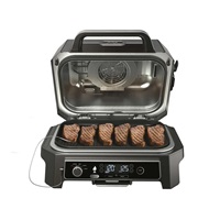 Ninja OG850EU Woodfire Pro XL, černý, elektrický gril a udírna, technologie Woodfire, teplotní sonda, 4v1 Airfryer