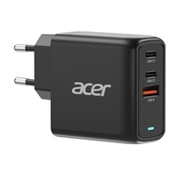 ACER Adapter 67W PD GaN charger,USB-C,USB-A,EU plug,Black