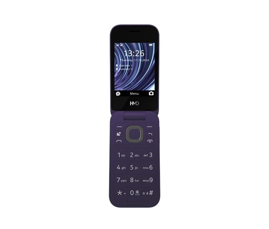 BAZAR - HMD Nokia 2660 Flip Dual SIM, 4G, fialová (2025), (CZ, SK, HU) - Poškozený obal (Komplet)
