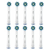 Oral-B Cross Action, náhradní hlavice 10 ks, bílé, oscilačně-rotační technologie, efektivní odstranění plaku