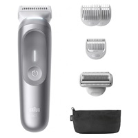 Braun BG7550 tělový zastřihovač, 4 nástavce, 100% omyvatelný, technologie SmoothShave, výdrž 100 min, nerezové čepele