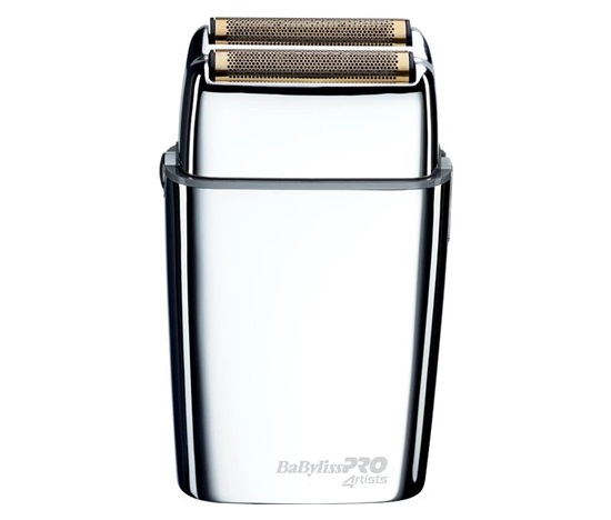 BaByliss PRO FXFS2E planžetový holicí strojek, stříbrný, celokovové provedení, dvojitá planžeta, síťový i aku provoz