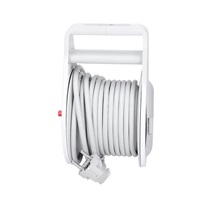 Solight prodlužovací přívod na bubnu 10m, USB A+C, 2 zásuvky, šedý kabel, 3x 1,0mm2