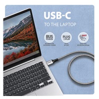 AXAGON ADE-CM15, adapter USB-C Gigabit Ethernet z zintegrowanym sieciowym kablem CAT6 RJ-45 (1,5 m)