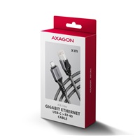 AXAGON ADE-CM15, adapter USB-C Gigabit Ethernet z zintegrowanym sieciowym kablem CAT6 RJ-45 (1,5 m)