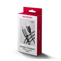 AXAGON ADE-AM20, adapter USB-A Gigabit Ethernet z zintegrowanym sieciowym kablem CAT6 RJ-45 (2 m)