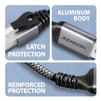 AXAGON ADE-AM30, adapter USB-A Gigabit Ethernet z zintegrowanym sieciowym kablem CAT6 RJ-45 (3 m)