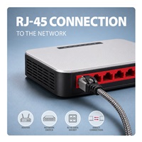 AXAGON ADE-CM30, adapter USB-C Gigabit Ethernet z zintegrowanym sieciowym kablem CAT6 RJ-45 (3 m)