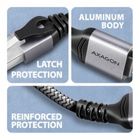 AXAGON ADE-CM30, adapter USB-C Gigabit Ethernet z zintegrowanym sieciowym kablem CAT6 RJ-45 (3 m)