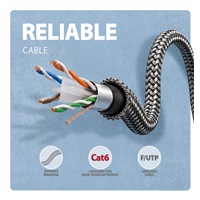 AXAGON ADE-AM50, adapter USB-A Gigabit Ethernet z zintegrowanym sieciowym kablem CAT6 RJ-45 (5 m)