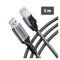 AXAGON ADE-AM50, adapter USB-A Gigabit Ethernet z zintegrowanym sieciowym kablem CAT6 RJ-45 (5 m)