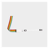 Polaroid Camera Strap Flat Rainbow White