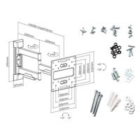 Polohovatelný držák Tv monitoru Fiber Mounts FM39b