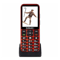 BAZAR - EVOLVEO EasyPhone LT, mobilní telefon pro seniory s nabíjecím stojánkem, červená - Po opravě (Komplet)