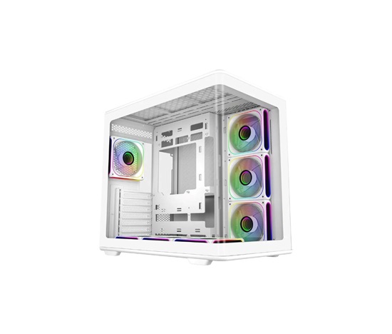 BAZAR - Cooler Master case Elite 600, ATX, Průhledná bočnice, 7x 120mm ARGB Fan, Bílá - Poškozený obal (Komplet)