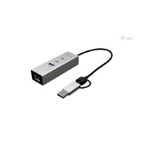 i-tec USB-C/USB-A Metal HUB 3 (2x USB-C, 1x USB-A) Port + 2.5GLAN