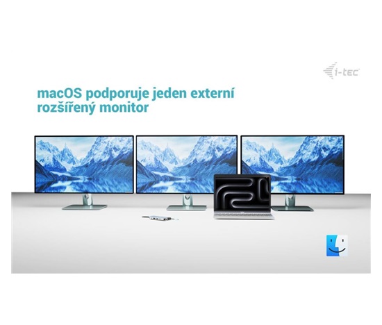 i-tec USB-C Metal Nano 3x Display (DP, HDMI and VGA) Docking Station, PD 100 W