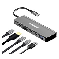 PremiumCord Adaptér USB-C na 4K@60Hz HDMI + 10G USB3.2 A + 10G 2x USB-C + PD