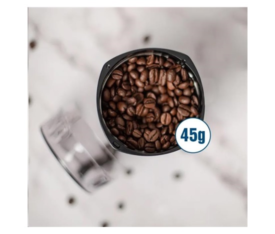 Orava KM-803 mlýnek na kávu, 180 W, nůž z ušlechtilé oceli, objem 45g, bezpečnostní pojistka, černá