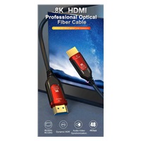 BAZAR - PREMIUMCORD Ultra High Speed HDMI 2.1 optický fiber kabel 8K@60Hz, zlacené 15m - Poškozený obal (Komplet)