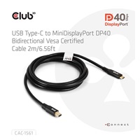 BAZAR - Club3D Kabel USB-C na MiniDisplayPort 2.1, 8K30Hz, DSC1.2, UHBR10, 2m - Poškozený obal (Komplet)
