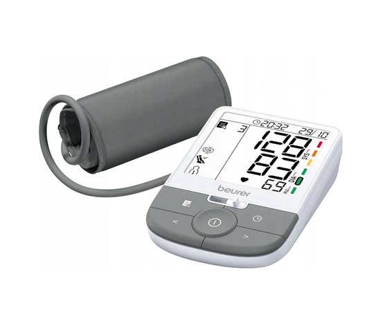 Beurer BM 53 pažní tlakoměr, detekce arytmie, paměť 2x 100 měření, univerzální manžeta 22–42 cm, podsvícený LCD displej