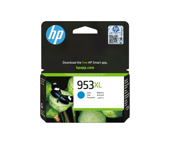 BAZAR - HP 953XL High Yield Cyan Original Ink Cartridge (1,600 pages) - Poškozený obal (Komplet)