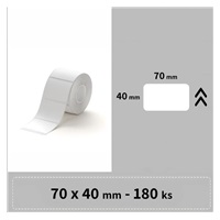BAZAR - Niimbot štítky RP 70x40mm 180ks Bílé pro B3S - Poškozený obal (Komplet)
