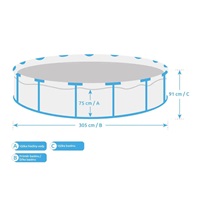 Marimex Florida bazén 3,05x0,91 m se zabudovaným skimmerem - motiv RATAN