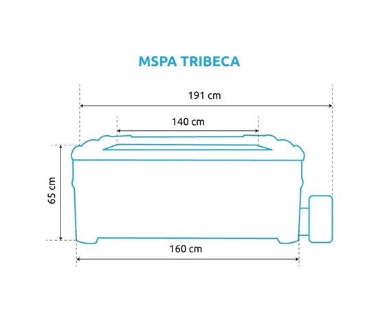Marimex bazén vířivý MSPA Tribeca F-TR062W (+ izolační vrstva 2026)