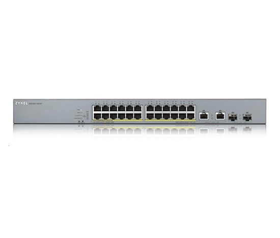 Zyxel GS1350-26HP 26 Port smart managed CCTV PoE switch, long range, 375W, 24x GbE, 2x combo RJ45/SFP - poškozený obal